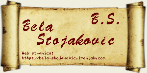 Bela Stojaković vizit kartica